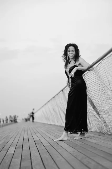 Sheryl Bridgewater standing beside a railing